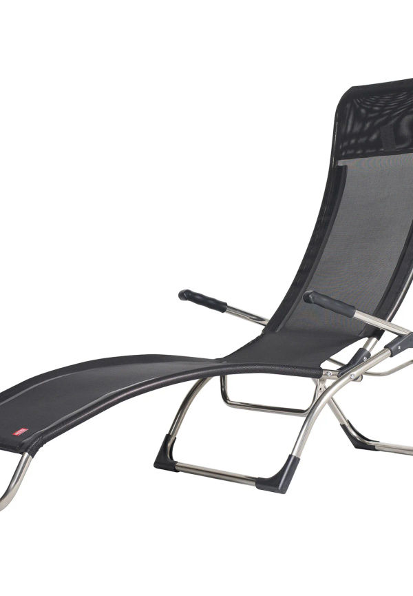 Vacker aluminiumsolsäng 2025 från Fiam.