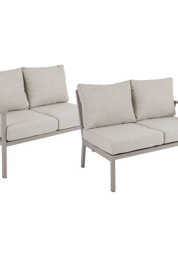 Fantastiskt snygg brafab bord i beige färg gjord i aluminium.