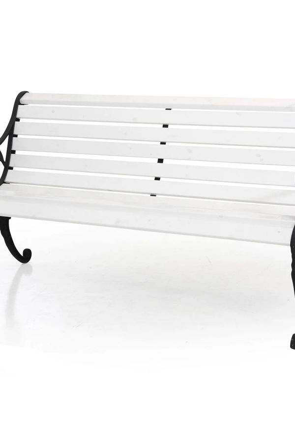 Smickrande vit utemöbel i aluminium från Brafab.