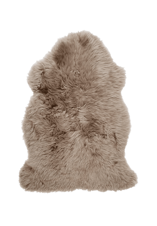 Snygg skinnwille matta i beige färg gjord i fårskinn.