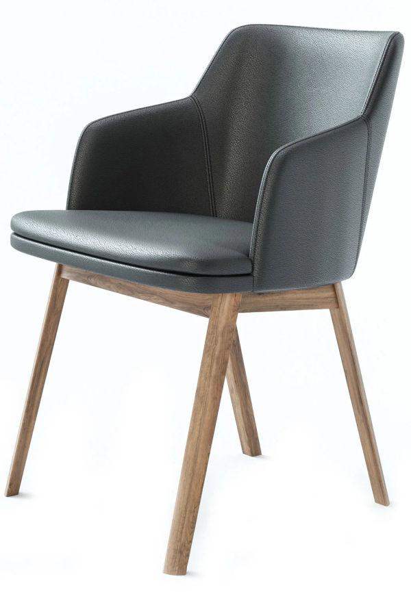 Stilriktig stol i läder från Skovby.