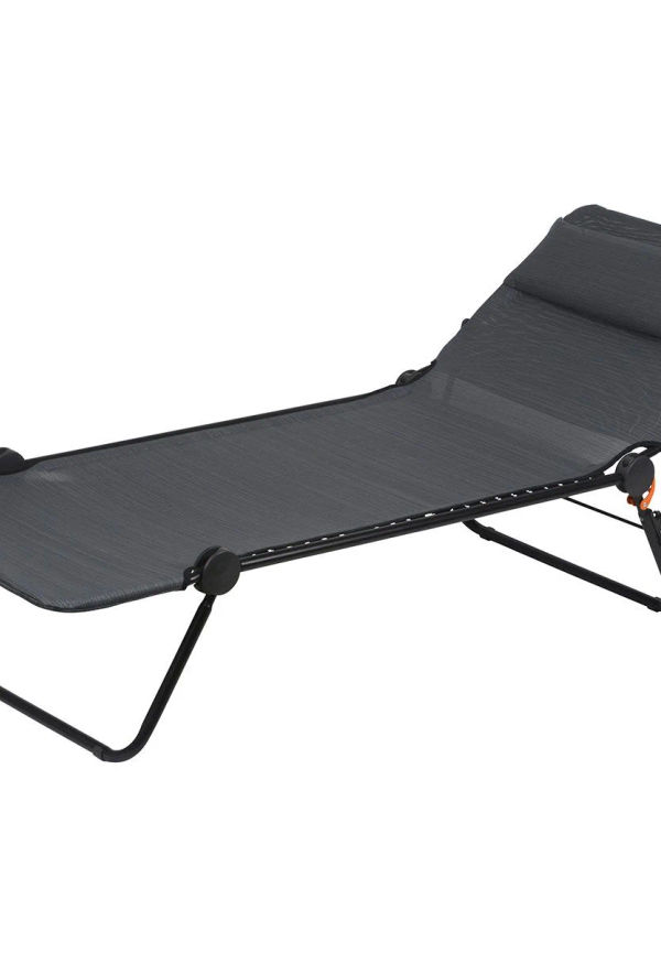 Trendig grå säng i aluminium från Lafuma.