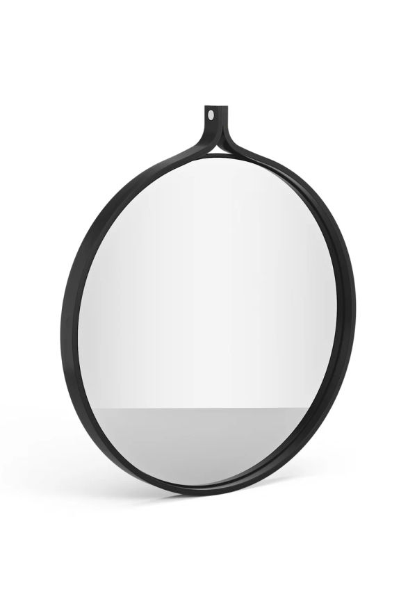 Stilriktig spegel i svart från Swedese.