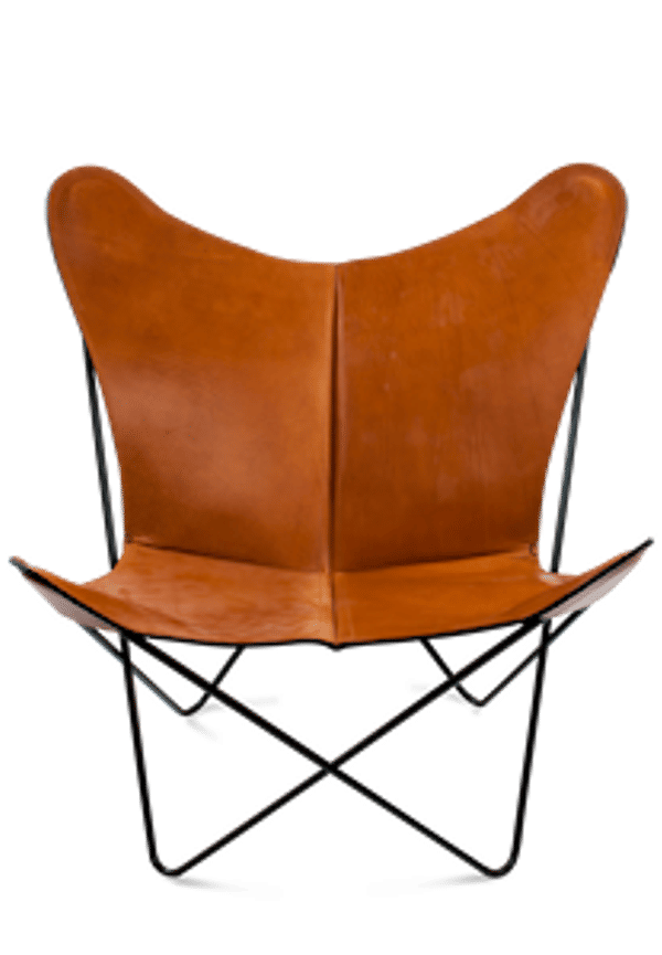 Stilriktig läderfåtölj i brunt från OX DENMARQ.