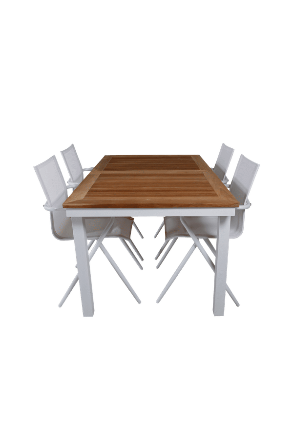 Riktigt trendig matbord i teak från Venture Home.