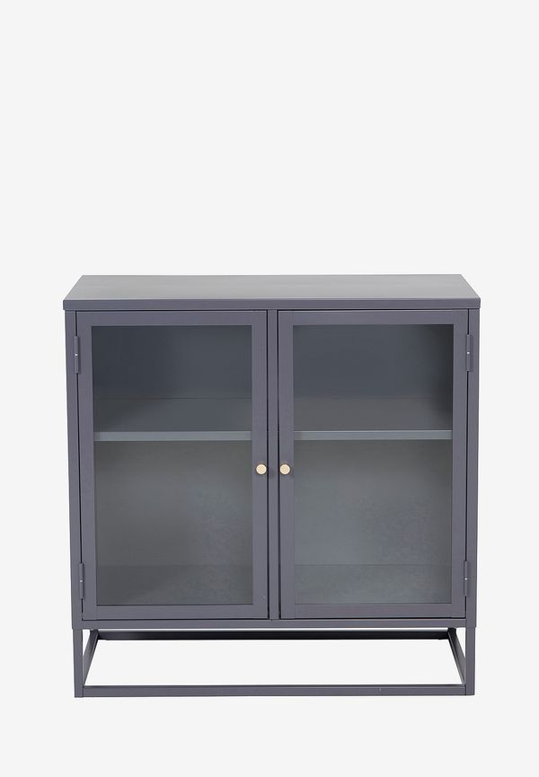 Grå Venture Home-vitrinskåp i komfortabel modell.