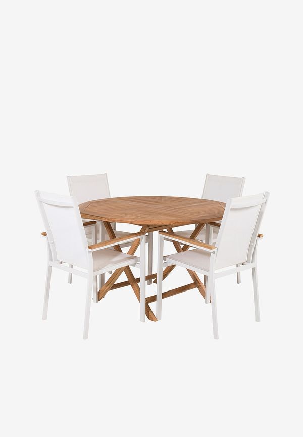 Söt brun matstol i aluminium från Venture Home.