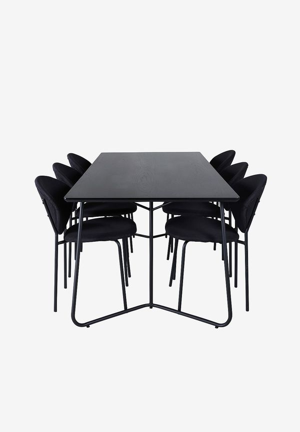 Stilren järnmatbord i svart från Venture Home.