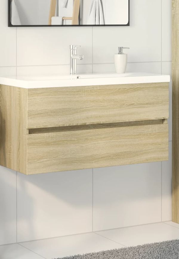 Brun VidaXL badrumsmöbel som passar perfekt till hösten 2025!