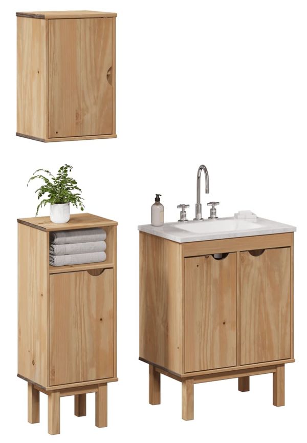 Brun VidaXL badrumsmöbel som passar perfekt till hösten 2025!