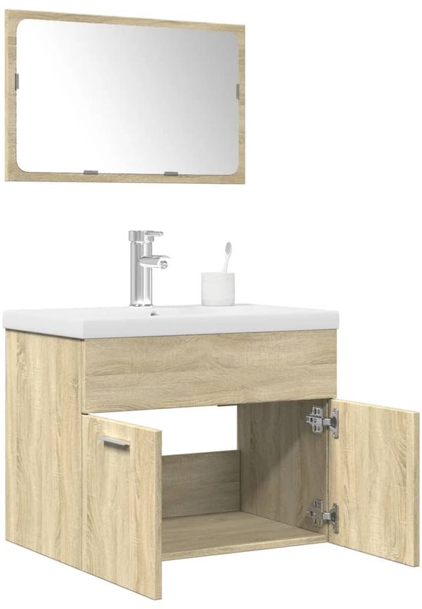 Brun VidaXL badrumsmöbel som passar perfekt till hösten 2025!