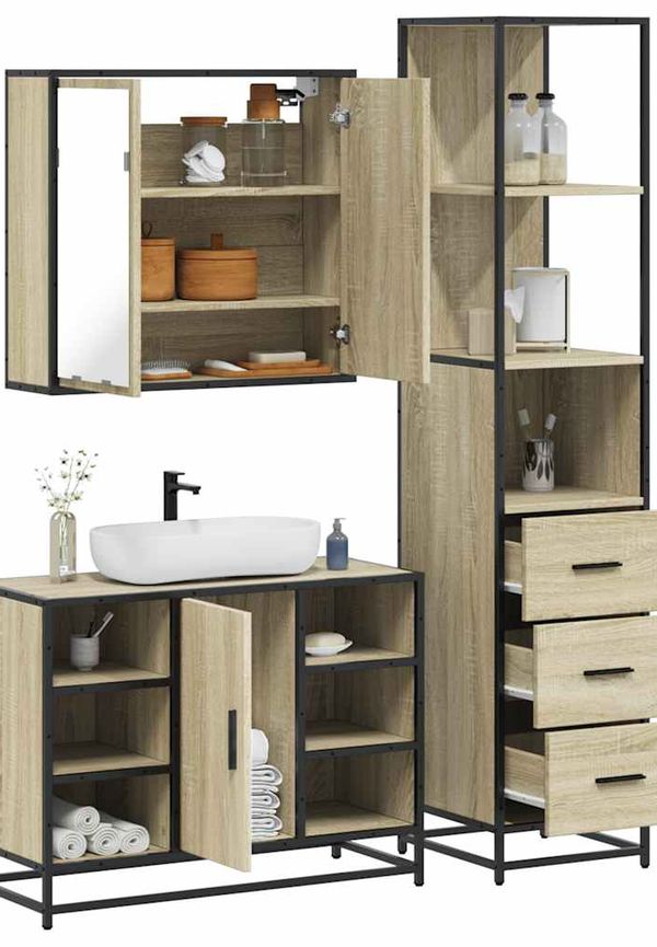 Smickrande brun badrumsmöbel 2025 från vidaXL.