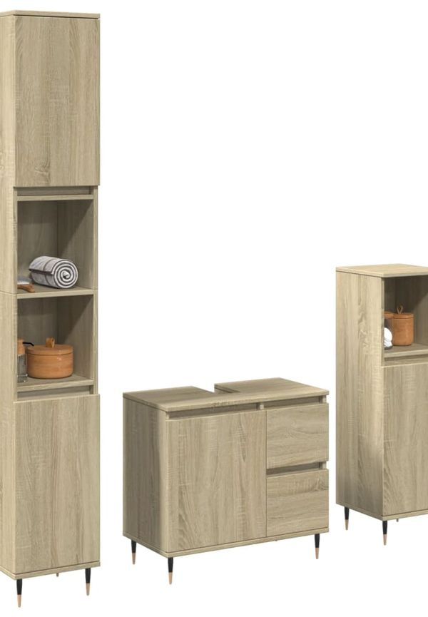 Brun VidaXL badrumsmöbel som passar perfekt till hösten 2025!