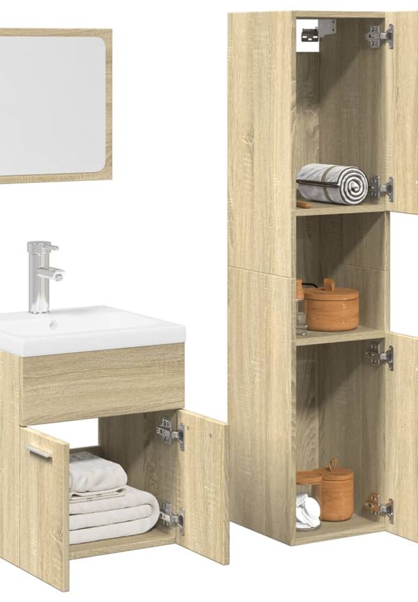 Brun VidaXL badrumsmöbel som passar perfekt till hösten 2025!