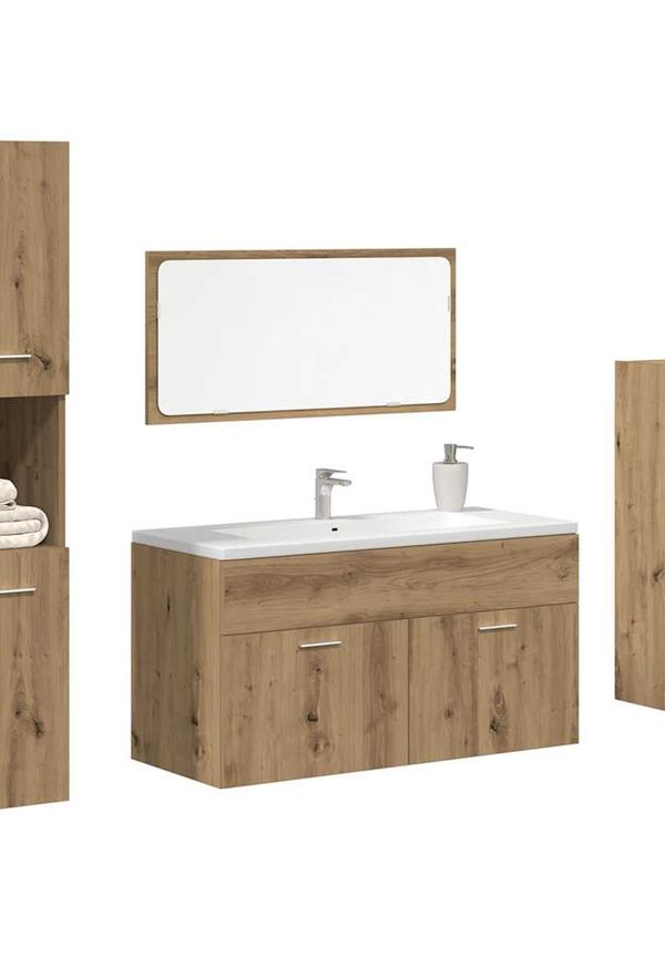 Brun VidaXL badrumsmöbel som passar perfekt till hösten 2025!