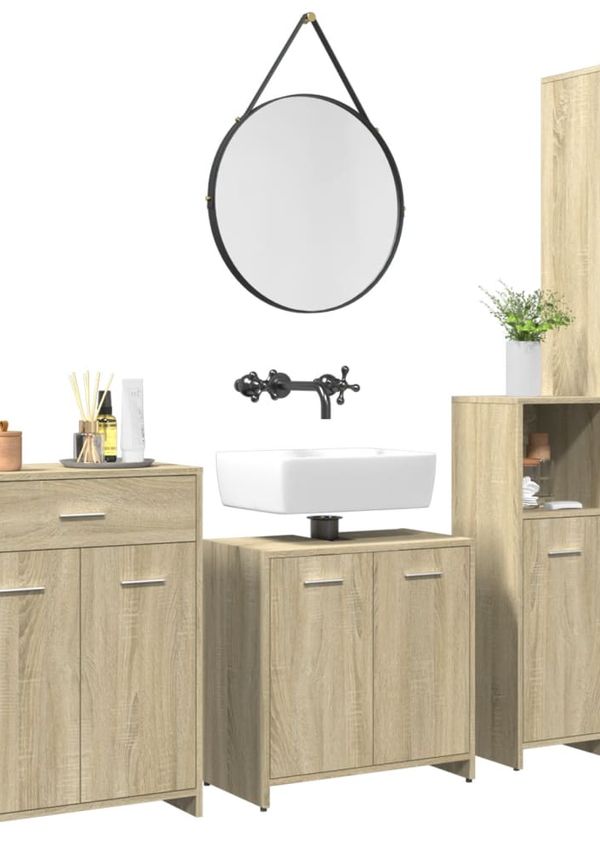 Brun VidaXL badrumsmöbel som passar perfekt till hösten 2025!