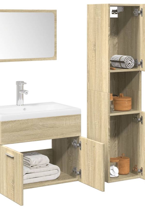 Brun VidaXL badrumsmöbel som passar perfekt till hösten 2025!