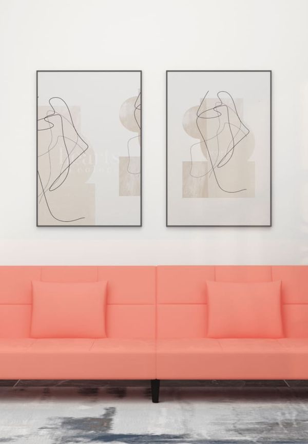 Vacker soffa i rosa från vidaXL.