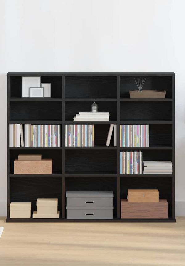 Klassisk svart skåp i ek från vidaXL.