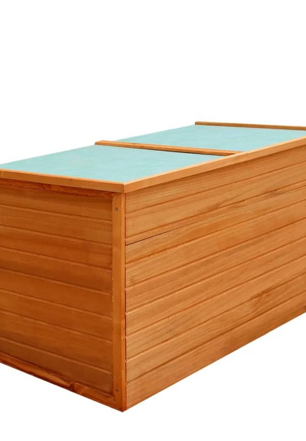 Brun vidaXL-förvaringslåda i stilren modell.