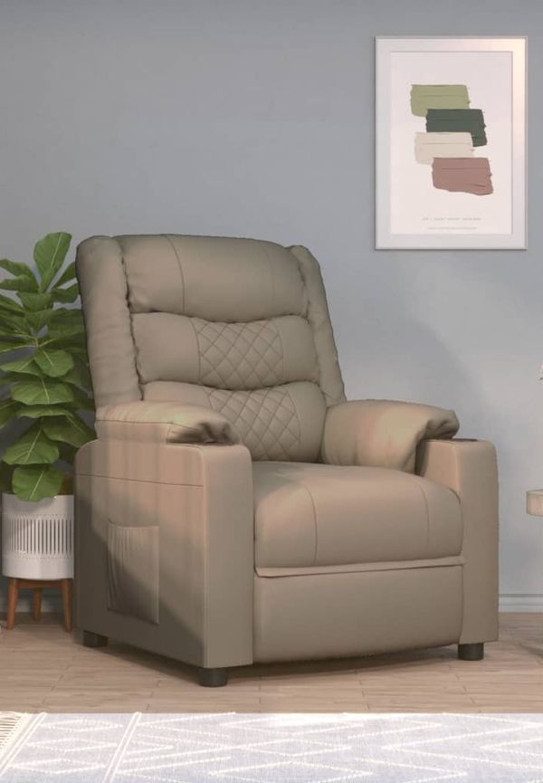 Moderiktig massagefåtölj i brunt från vidaXL.