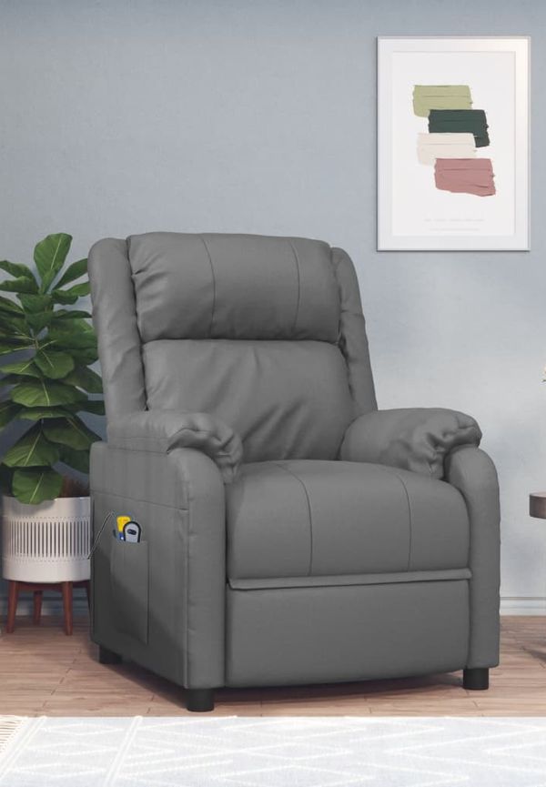 Härlig grå stol i bomull från vidaXL.