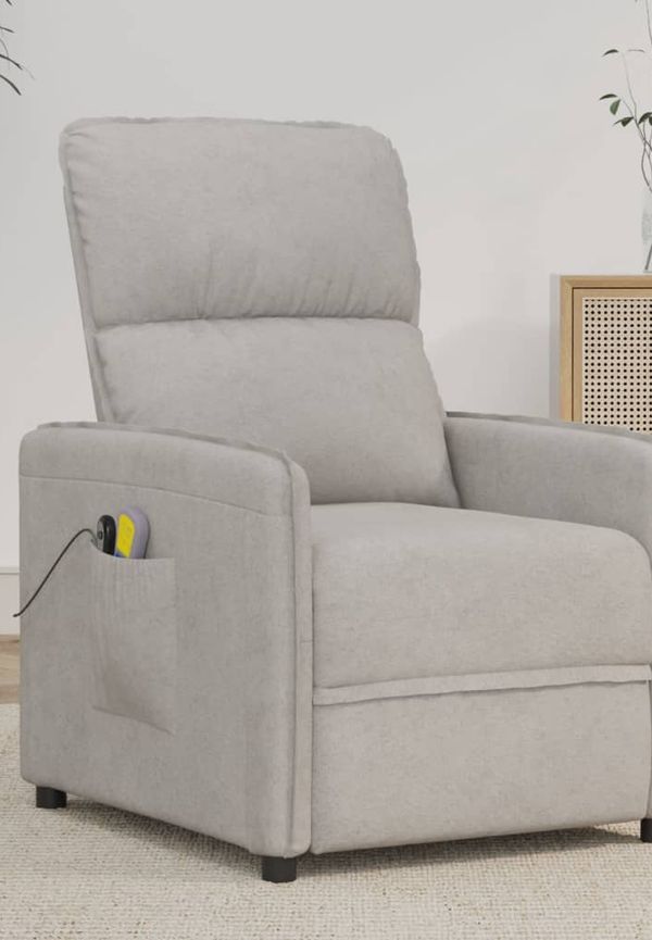 Grå vidaXL-fåtölj i klassisk modell.