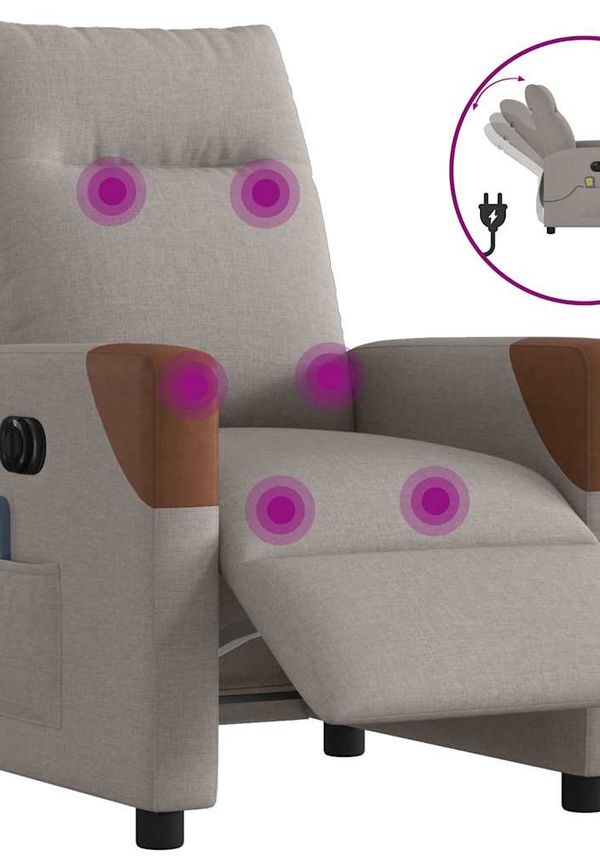 Jättesnygg bomullsreclinerfåtölj 2025 från vidaXL.