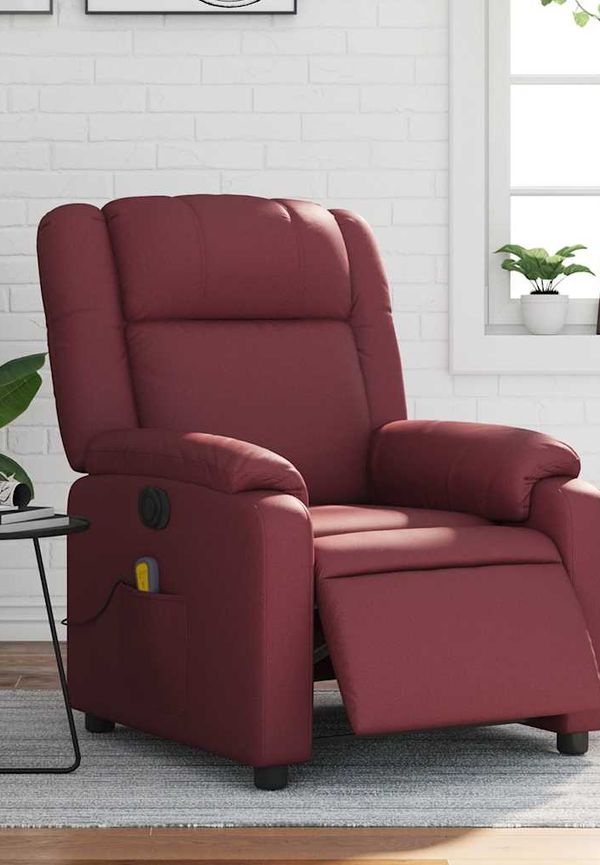 Röd vidaXL-reclinerfåtölj i mysig modell.