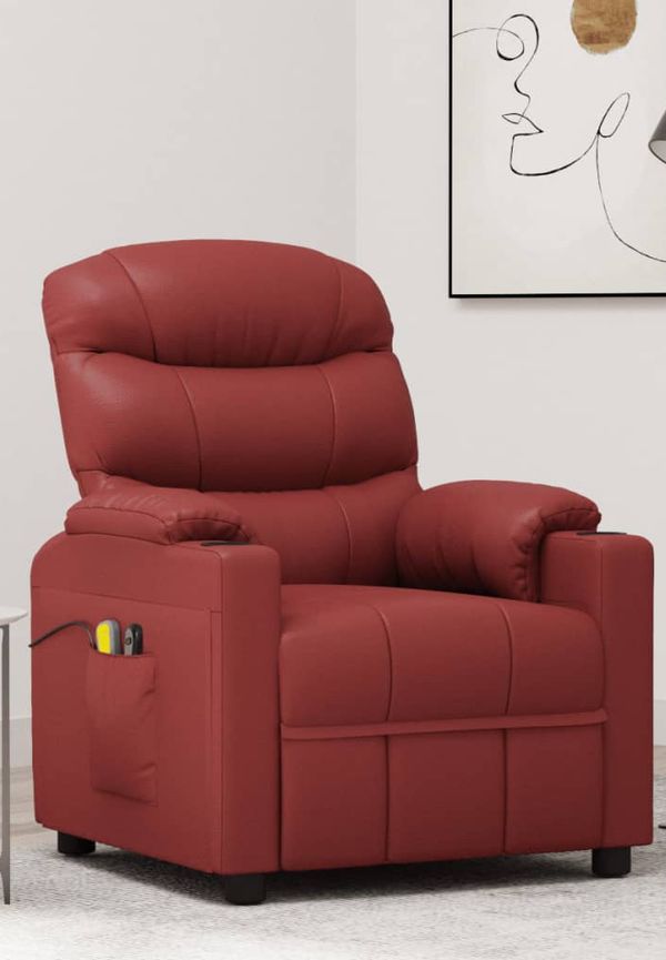 Röd vidaXL-bomullsstol i stilriktig modell.