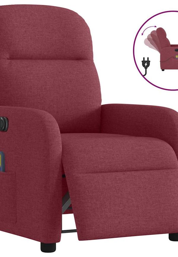 Otroligt snygg massagefåtölj i rött från vidaXL.