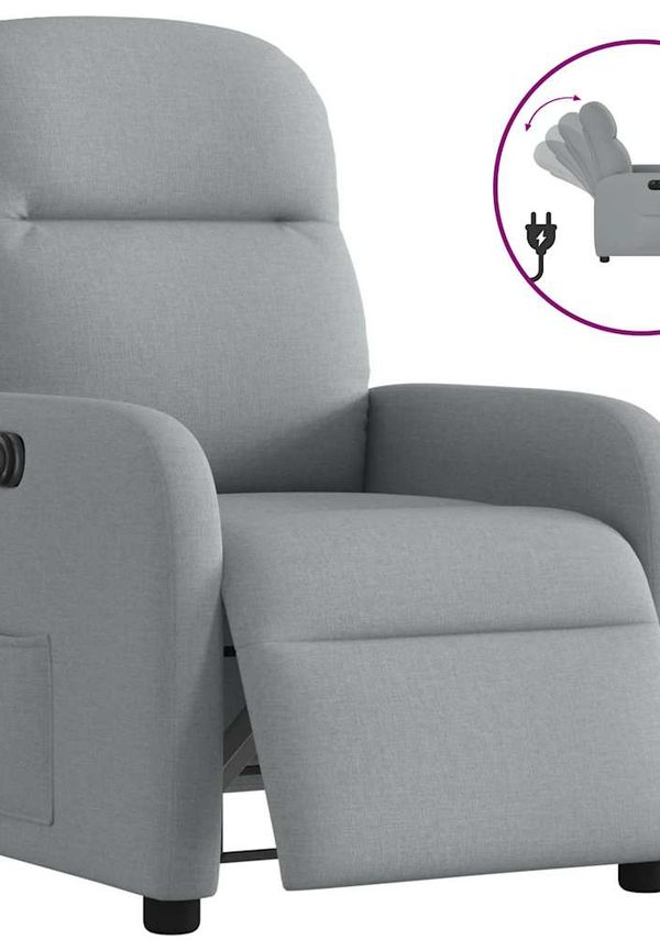 Grå vidaXL-fåtölj i skön modell.