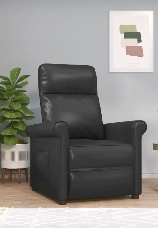 Svart vidaXL-bomullsfåtölj i skön modell.