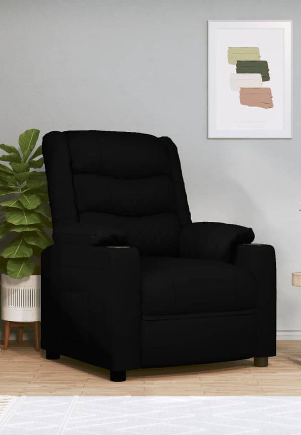 Svart vidaXL-bomullsfåtölj i snygg modell.