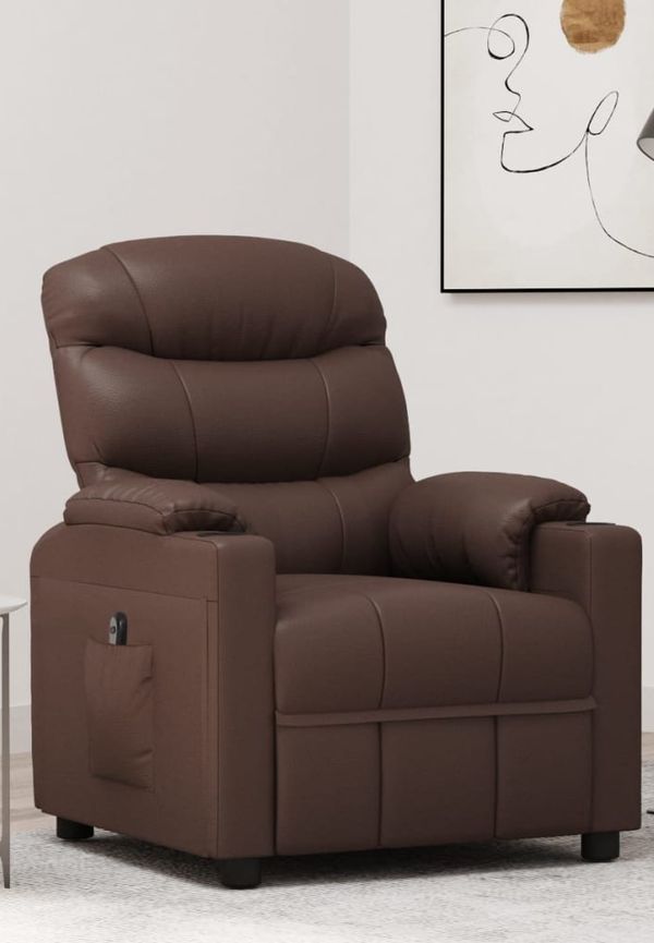 Brun vidaXL-fåtölj i komfortabel modell.