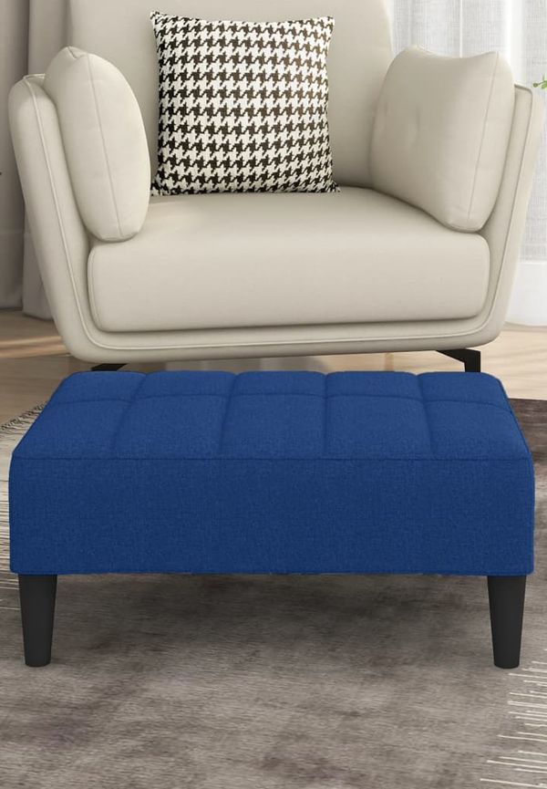 Blå vidaXL-fotpall i skön modell.