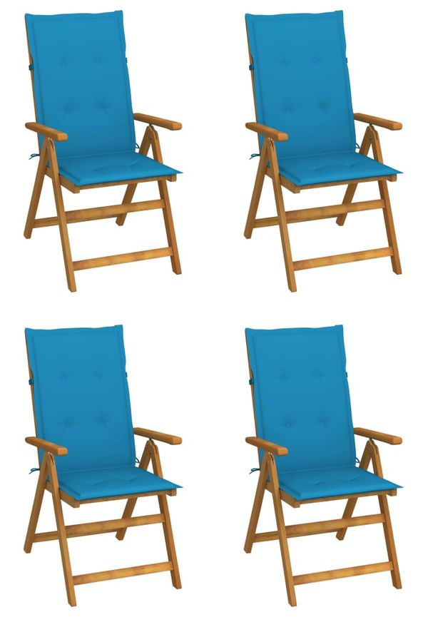 Blå vidaXL-trädgårdsstol i skön modell.