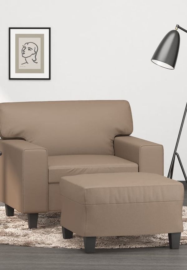 Fin vidaxl fåtölj i brun färg gjord i bomull.