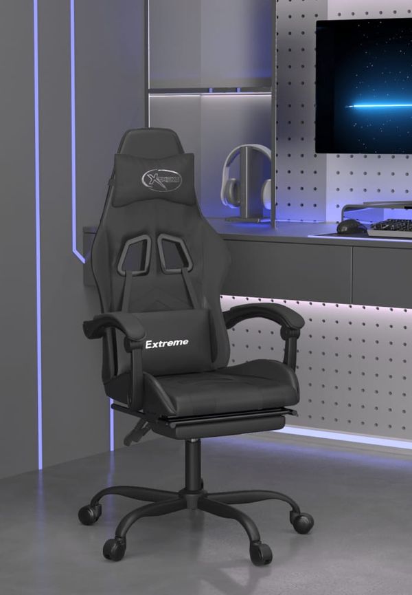 Modern svart gamingstol 2025 från vidaXL.