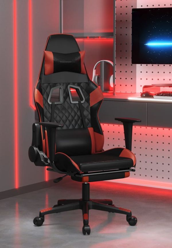 Komfortabel vidaxl gamingstol i svart färg gjord i bomull.