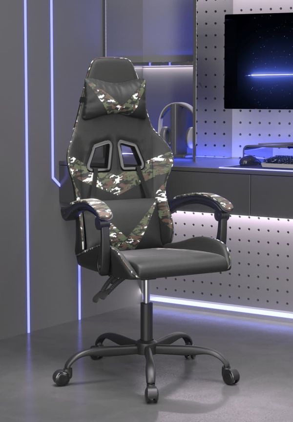 Ikonisk vidaxl gamingstol i svart färg gjord i bomull.