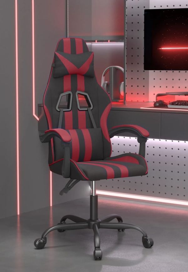 Smickrande svart spelstol i bomull från vidaXL.