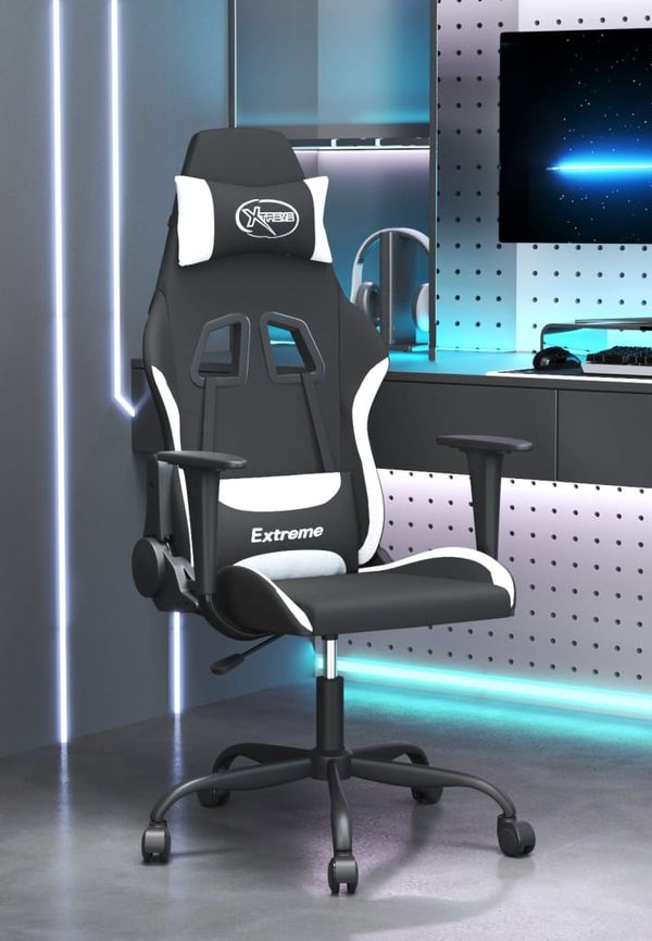 Jättefin svart spelstol 2025 från vidaXL.