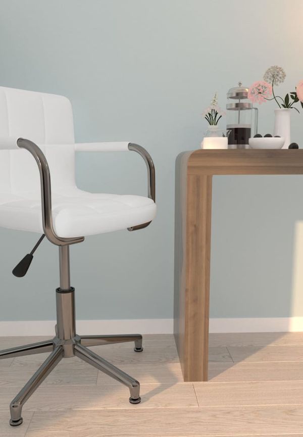 Stilriktig vit stol i bomull från vidaXL.