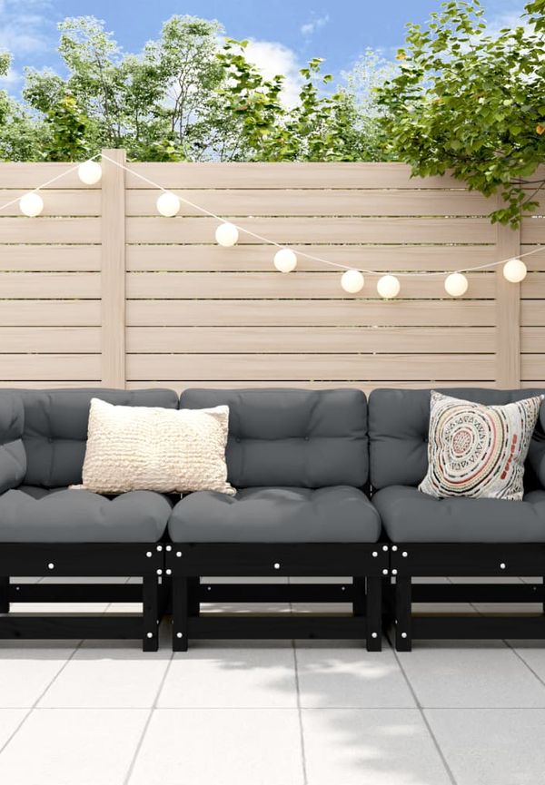 Klassisk hörnsoffa i svart från vidaXL.