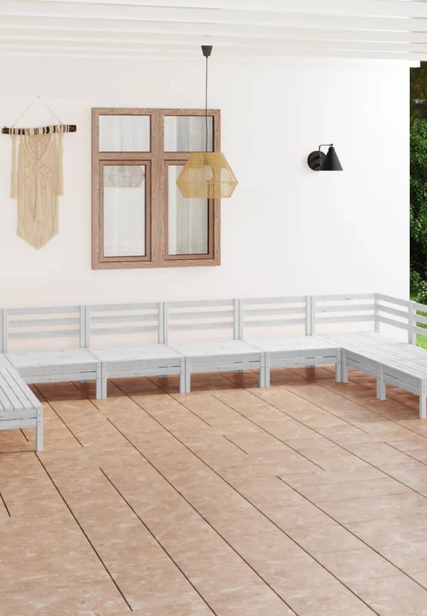 Vit vidaXL-utemöbel i mysig modell.