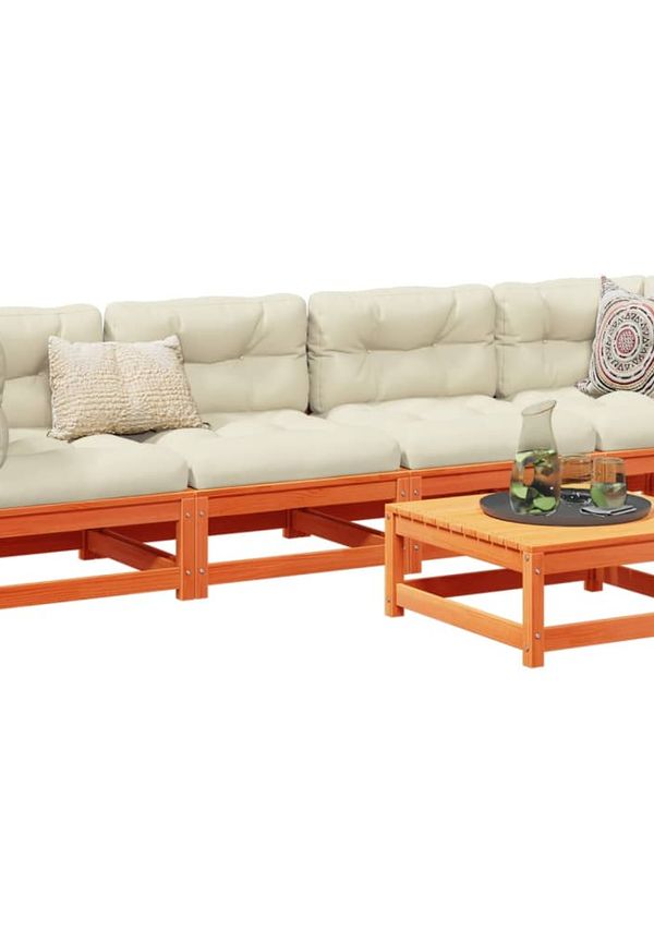 Brun vidaXL-loungegrupp i otroligt snygg modell.