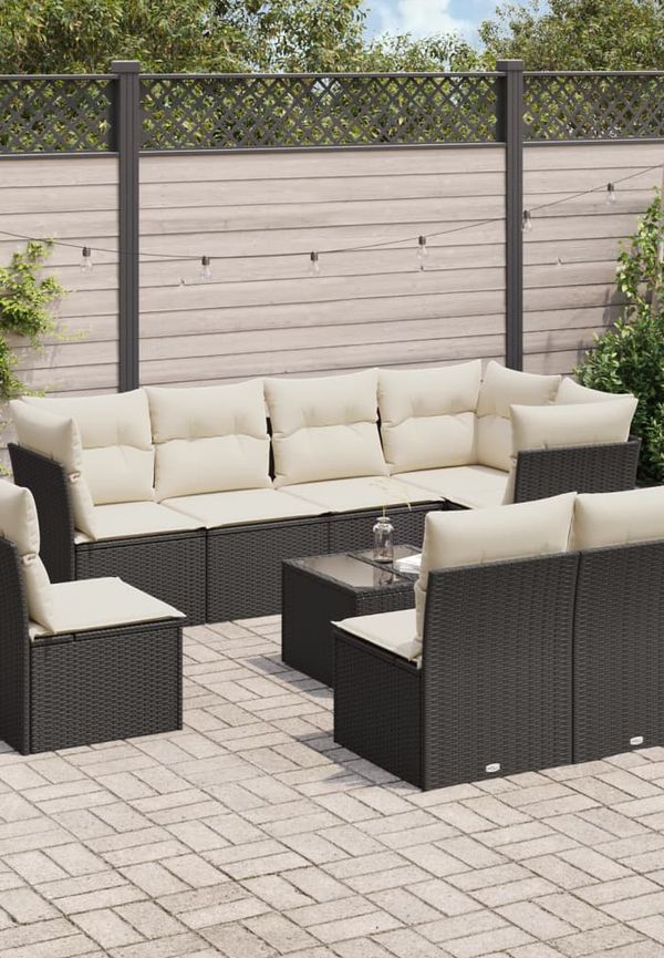 Komfortabel svart soffgrupp 2025 från vidaXL.