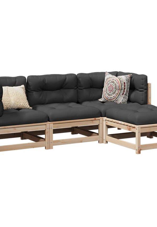 Brun vidaXL-loungegrupp i smickrande modell.