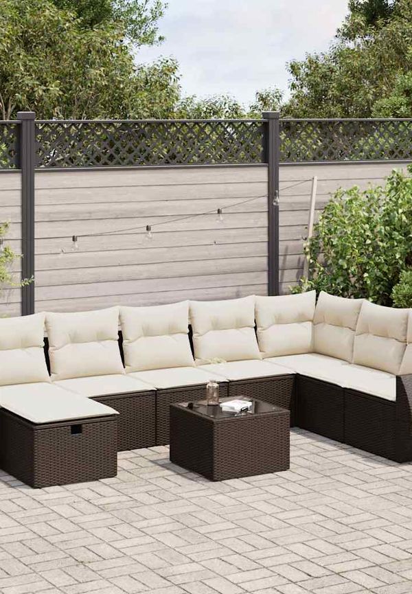 Brun VidaXL loungegrupp som passar perfekt till hösten 2025!